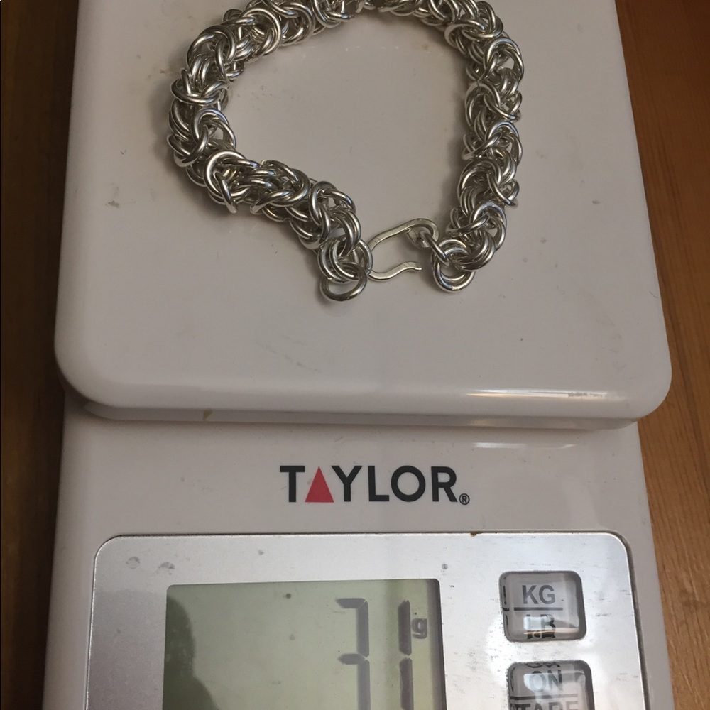 Beautiful Silver Byzantine chain bracelet - Picture 3 of 6